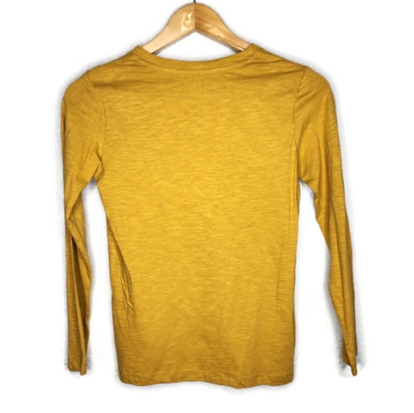 H&M Mustard Cotton Long Sleeve Henley Size 8-10 Y - Picture 2 of 5